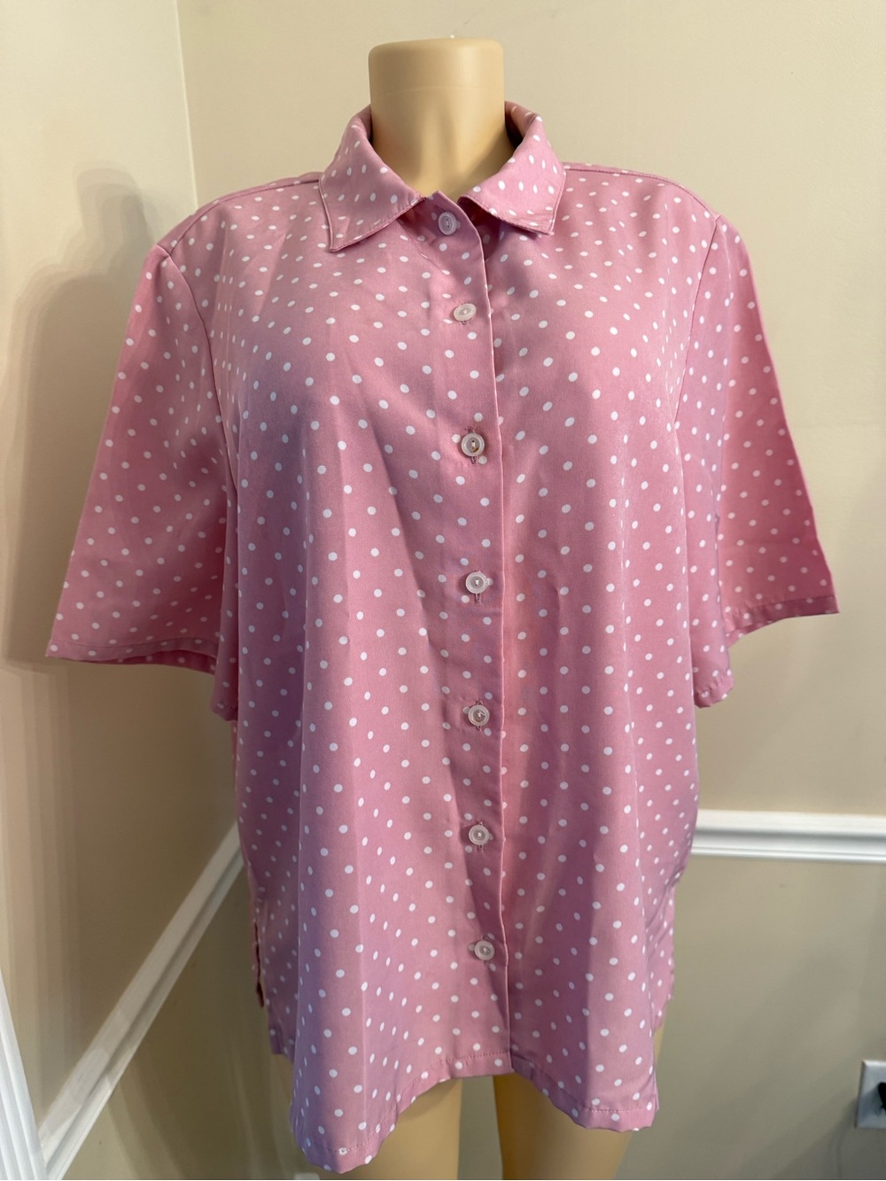 BonWorth Pink Polka Dot Top